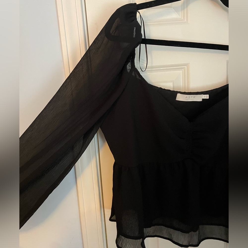 Black baby doll top